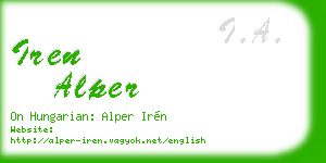 iren alper business card